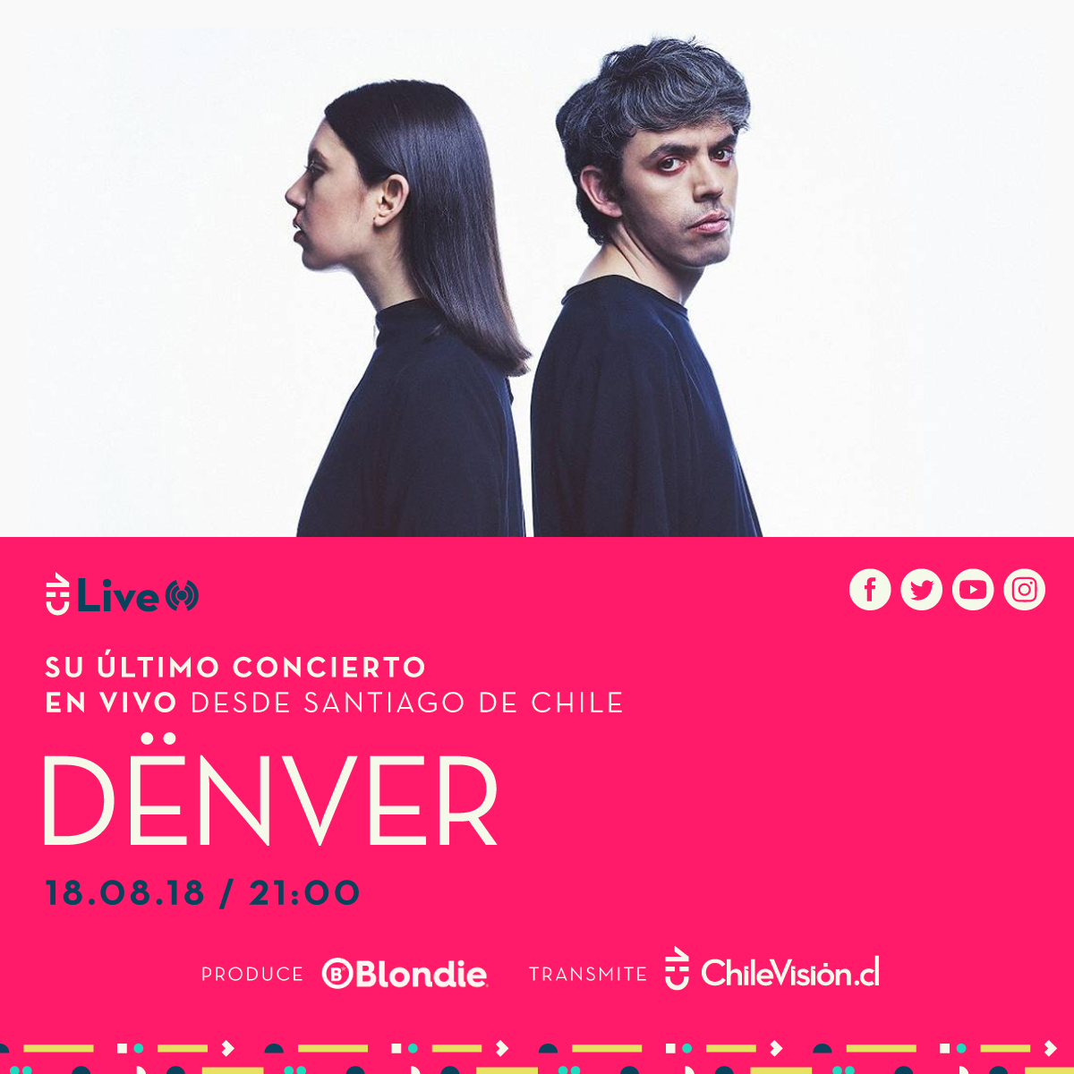 CHV Live transmitirá último concierto de Denver Chilevisión