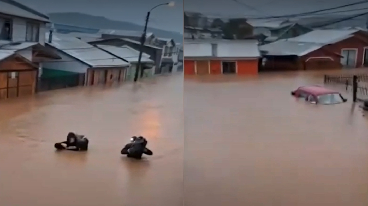 Así fue el paso del sistema frontal por Curanilahue, la zona más ...